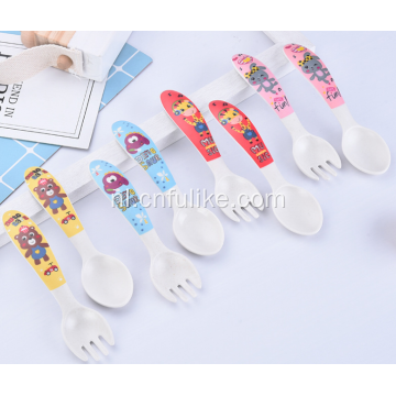 Kleurrijke Plastic Kiddy Besteklepel Set